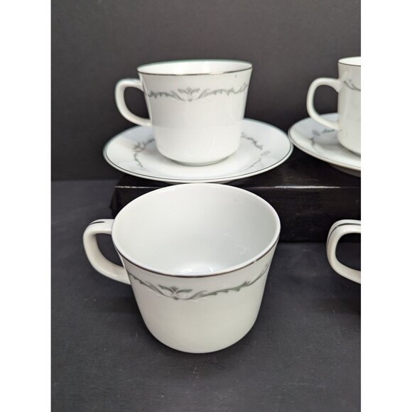 Signature Collection Select Fine China Petite Bouquet 114 4 Teacup and 2 Saucer - Picture 6 of 11